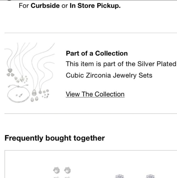 Silver cubic zirconia hoop earrings - Picture 3 of 5